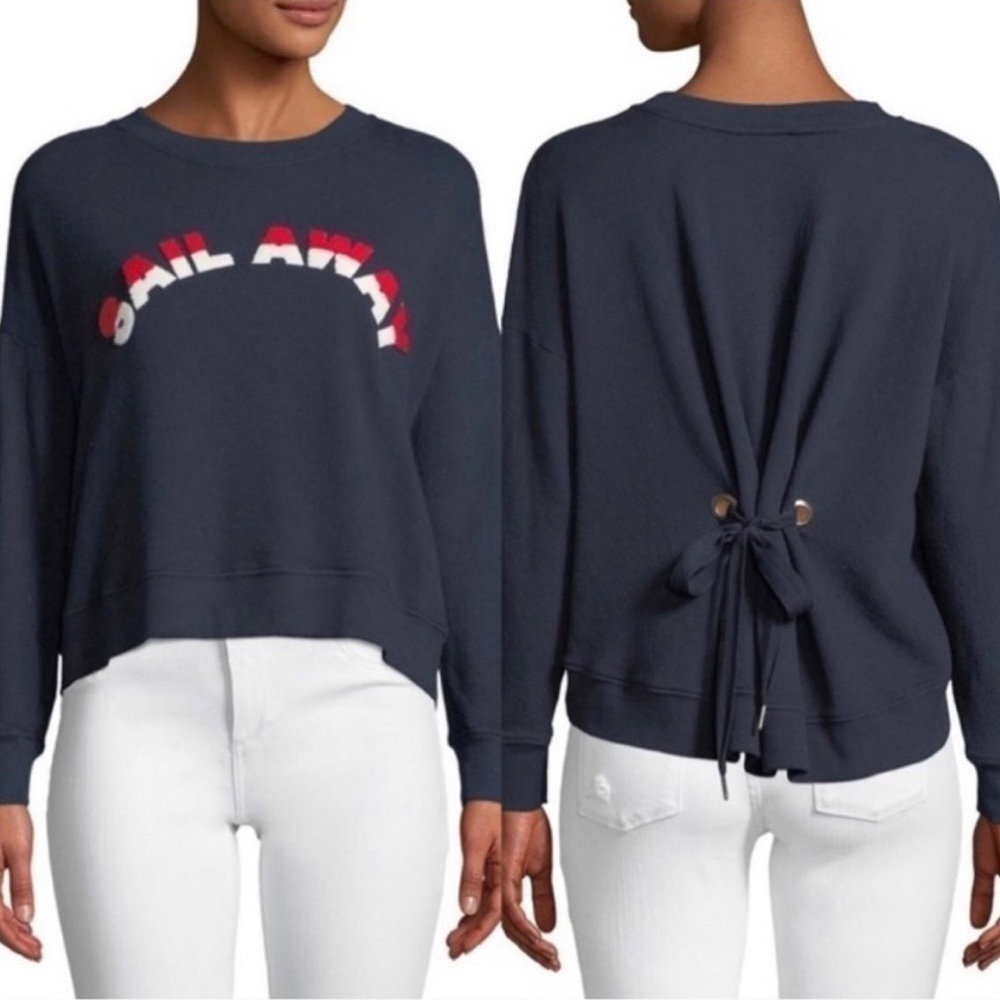 NWT $228 Joie 💕 Lenexa Sweatshirt Nautical Sail Away Yacht Casual Top Crewneck - Picture 3 of 12